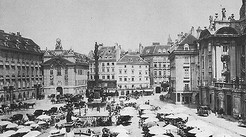 Weihnachtsmarkt am Hof alte Ansicht 1865