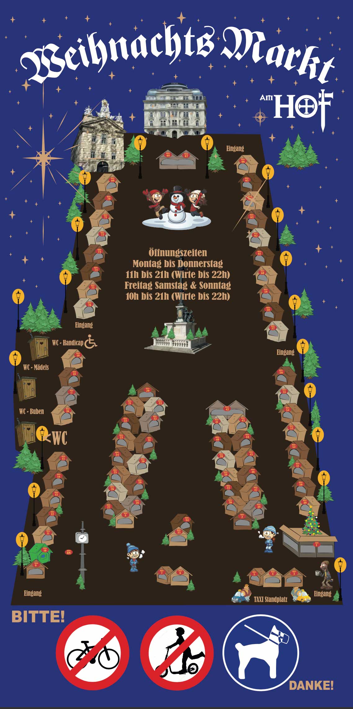 Lageplan Weihnachtsmarkt am Hof
